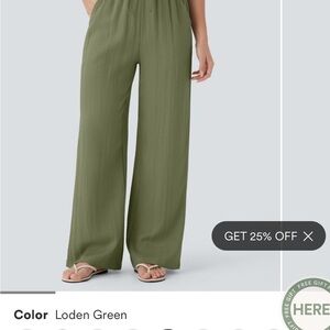 HALARA Loden Green Straight-Leg Pants